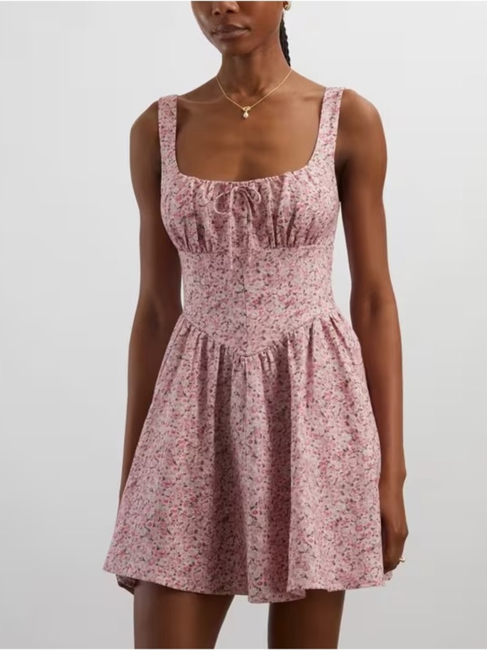 Reformation Daria Rosin Linen mini dress